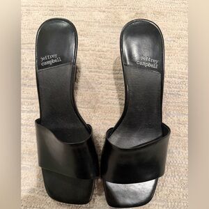 Jeffrey Campbell Black Wedge Sandals